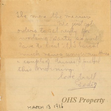 Gordon Munro Letters, Mar. 12, 1916