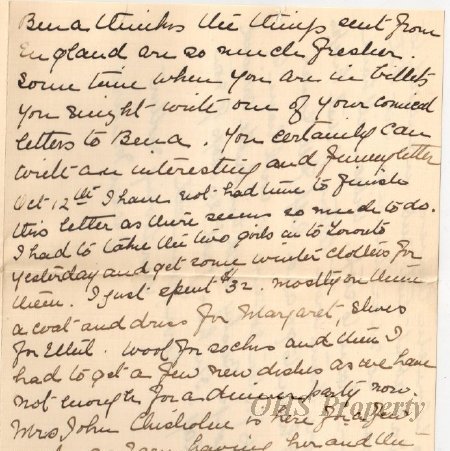 Gordon Munro Letters, Oct. 8, 1916