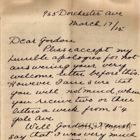 Gordon Munro Letters, Mar. 17, 1915